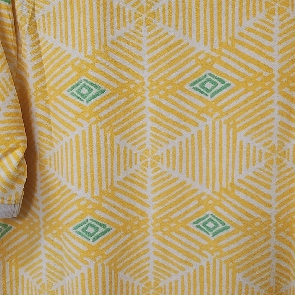 Stan Herman  Coastal Mosaic Ripples Zip Lounge/ Robe Dress Sunshine Size Small - Picture 15 of 16